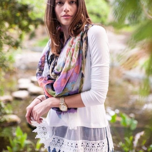 Long Sleeve Top Extender with lace bottom - Picture 1 of 6